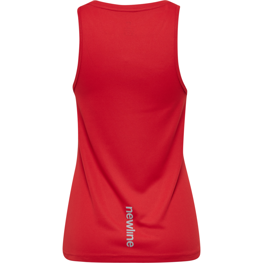 WOMEN CORE RUNNING SINGLET, TANGO RED, packshot