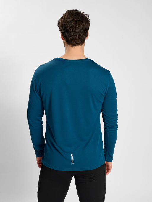 nwlMEMPHIS T-SHIRT L/S male, MAJOLICA BLUE, model