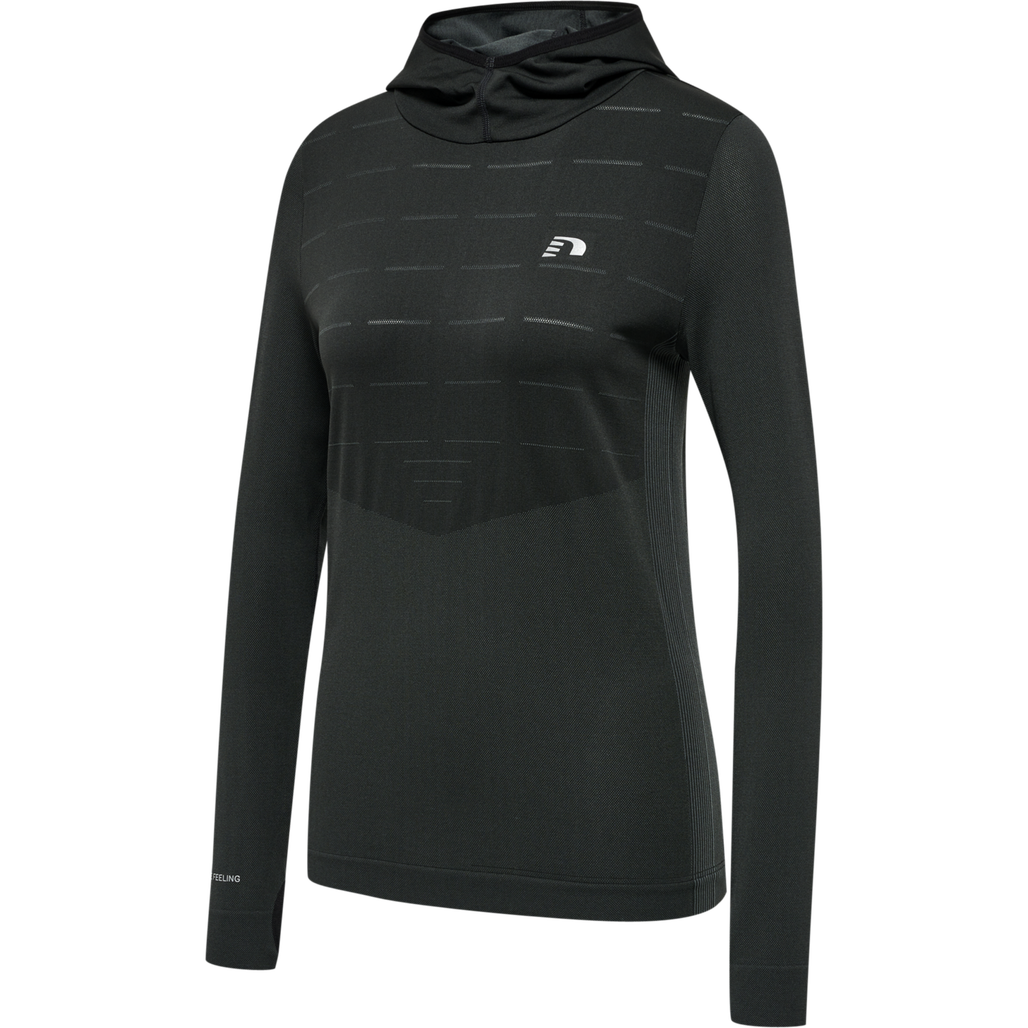 nwlCAMBRIGDE SEAMLESS HOODIE female, BLACK, packshot