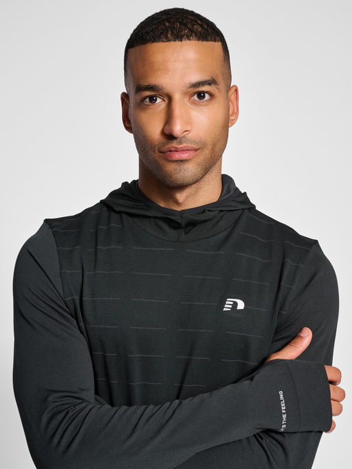 Newline nwlCAMBRIGDE SEAMLESS HOODIE MEN BLACK newlinesport