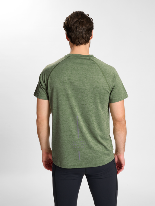 nwlORLANDO T-SHIRT S/S male, FOUR LEAF CLOVER MELANGE, model