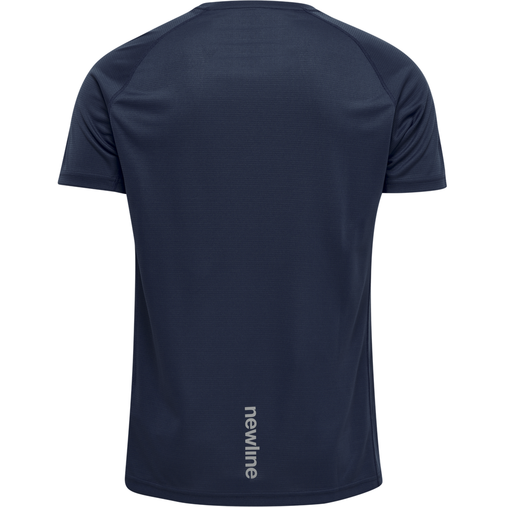 MEN CORE RUNNING T-SHIRT S/S, BLACK IRIS, packshot
