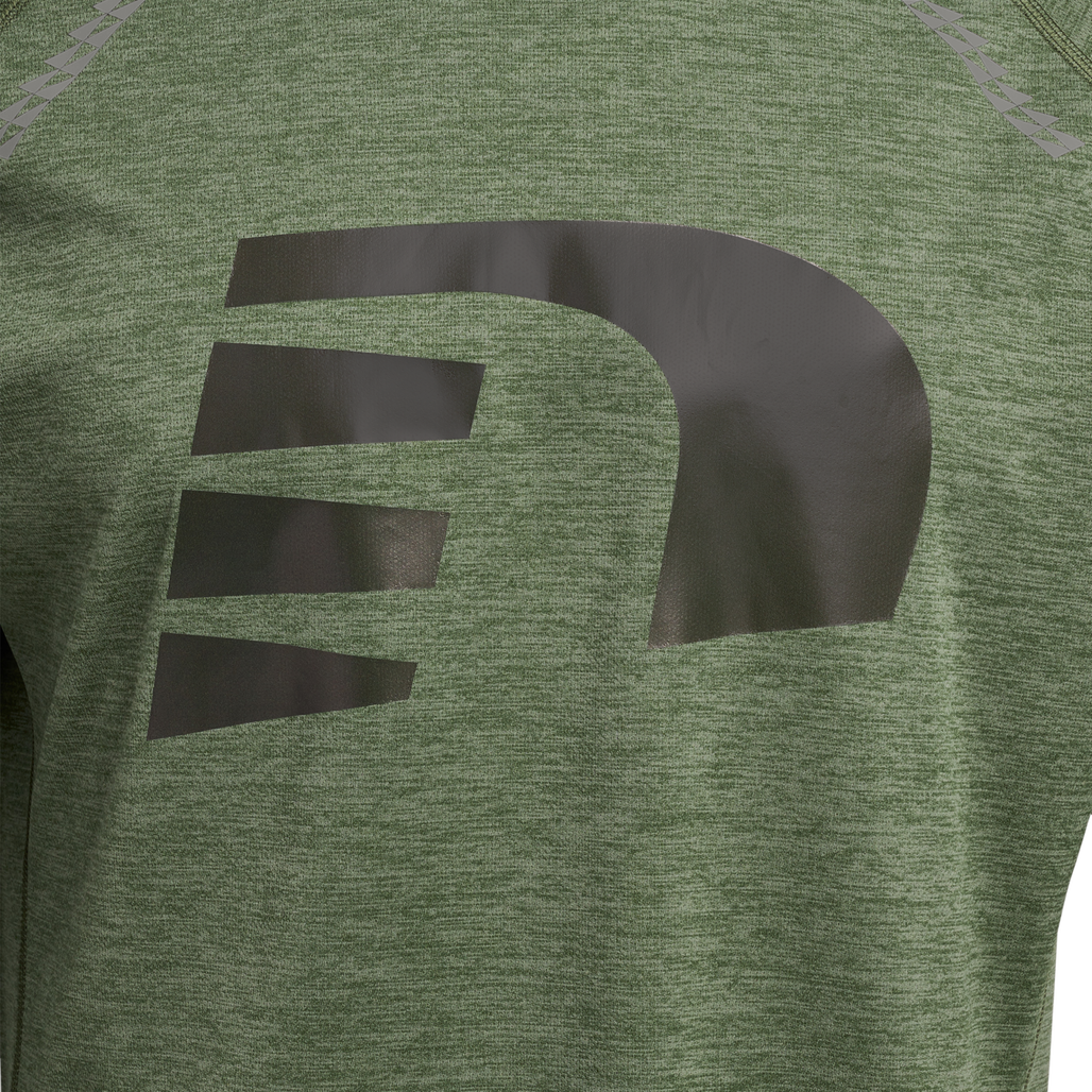 nwlORLANDO T-SHIRT L/S MEN, FOUR LEAF CLOVER MELANGE, packshot