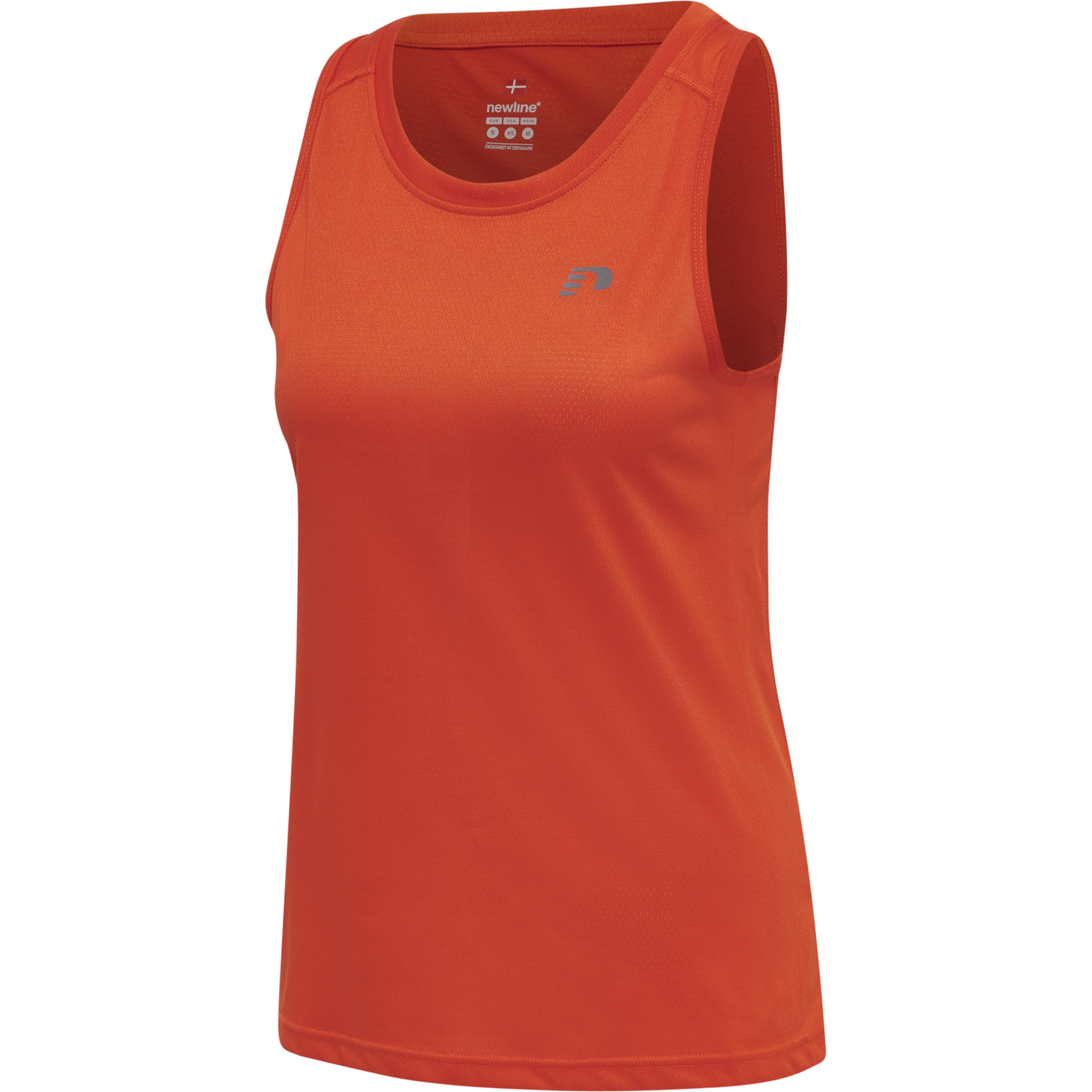 WOMEN RUNNING SINGLET, SPICY ORANGE, packshot