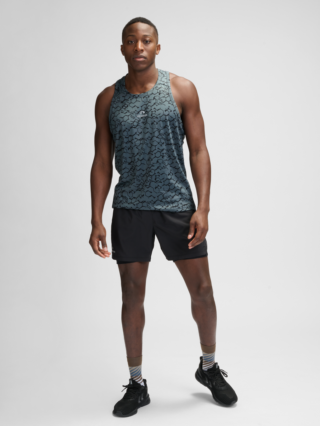 nwlDOPA GRAPHIC SINGLET, DARK SLATE, model