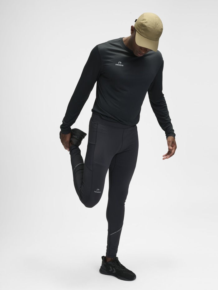 nwlRACE POCKET TIGHTS, BLACK, model