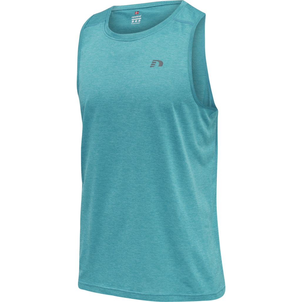 MEN RUNNING SINGLET, CAPRI BREEZE MELANGE, packshot