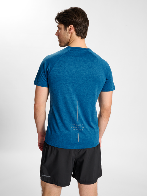 nwlORLANDO T-SHIRT S/S male, MAJOLICA BLUE MELANGE, model