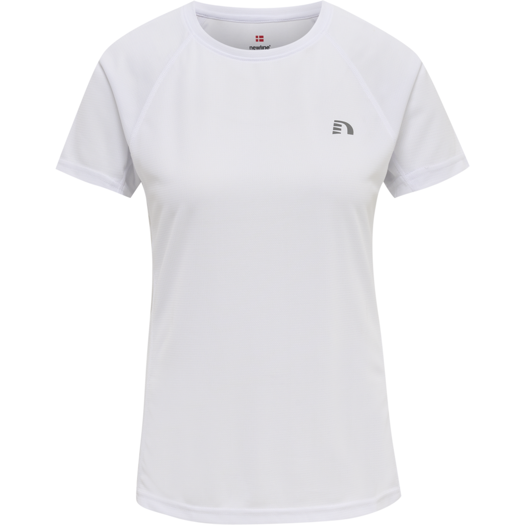 WOMEN CORE RUNNING T-SHIRT S/S, WHITE, packshot