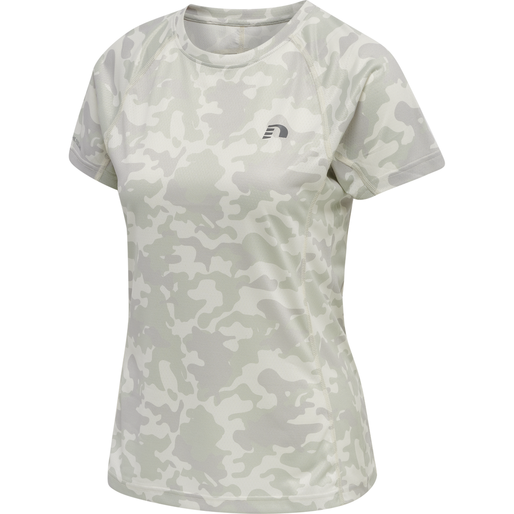 WOMEN RUNNING T-SHIRT S/S, OYSTER MUSHROOM AOP, packshot