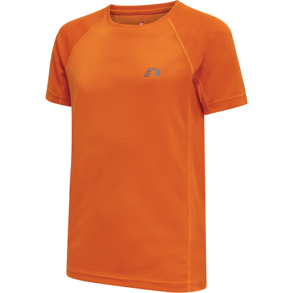 KIDS CORE RUNNING T-SHIRT S/S, ORANGE TIGER, packshot