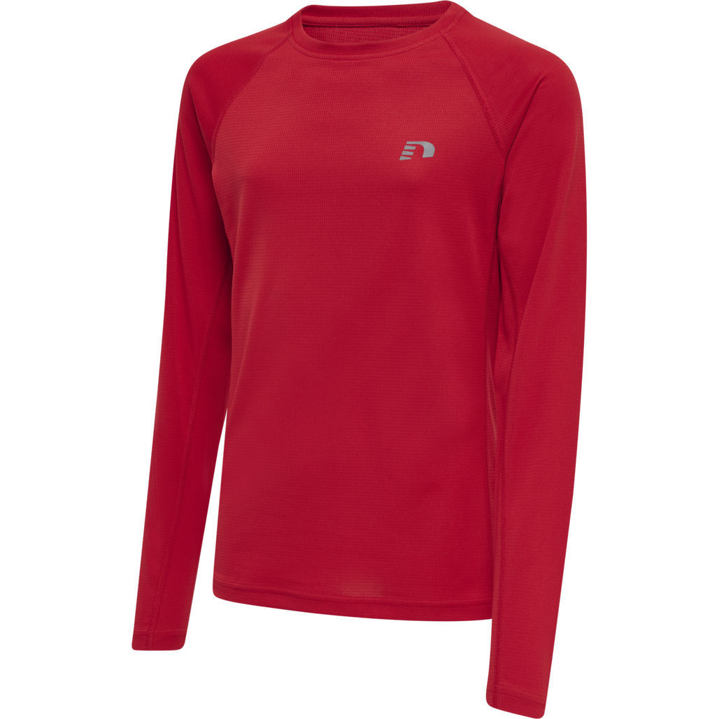 KIDS CORE RUNNING T-SHIRT L/S, TANGO RED, packshot