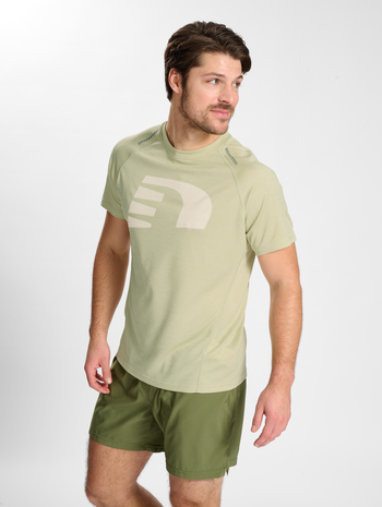nwlORLANDO T-SHIRT S/S MEN, AGATE GREY MELANGE, model