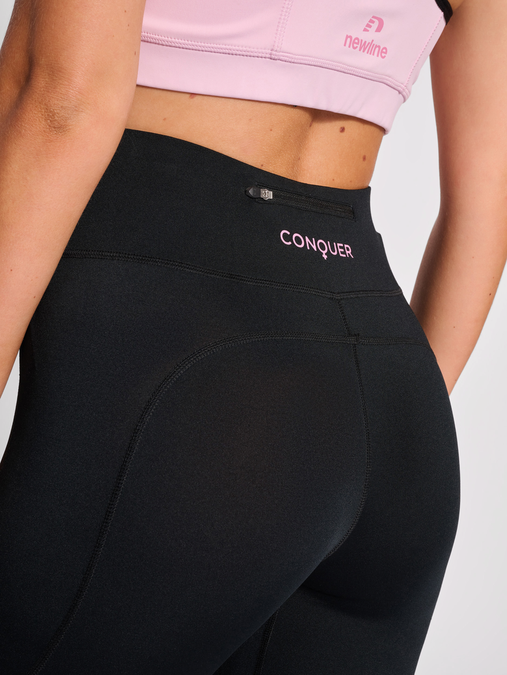 nwlSB RUNNING TIGHTS WO, BLACK, model