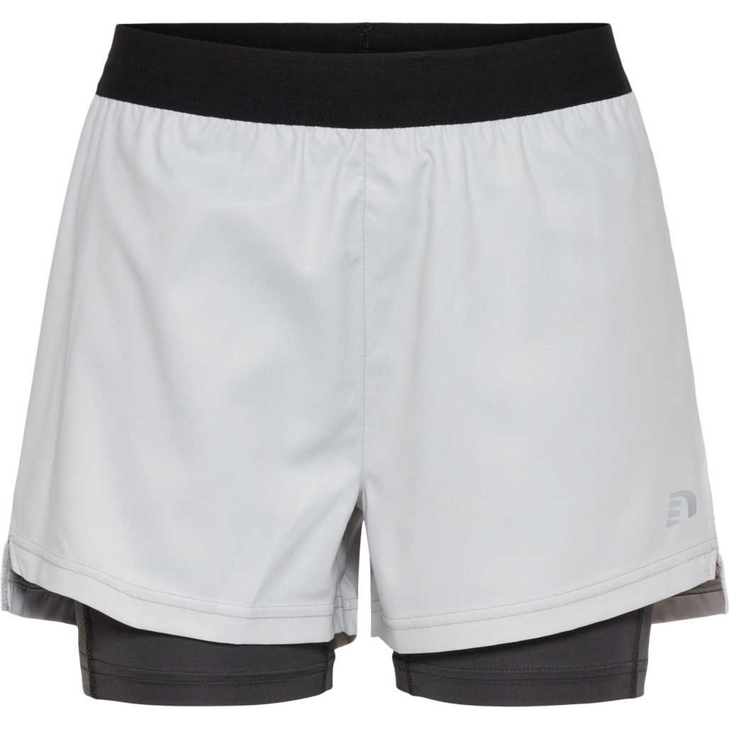 WOMEN 2-IN-1 RUNNING SHORTS, OYSTER MUSHROOM, packshot