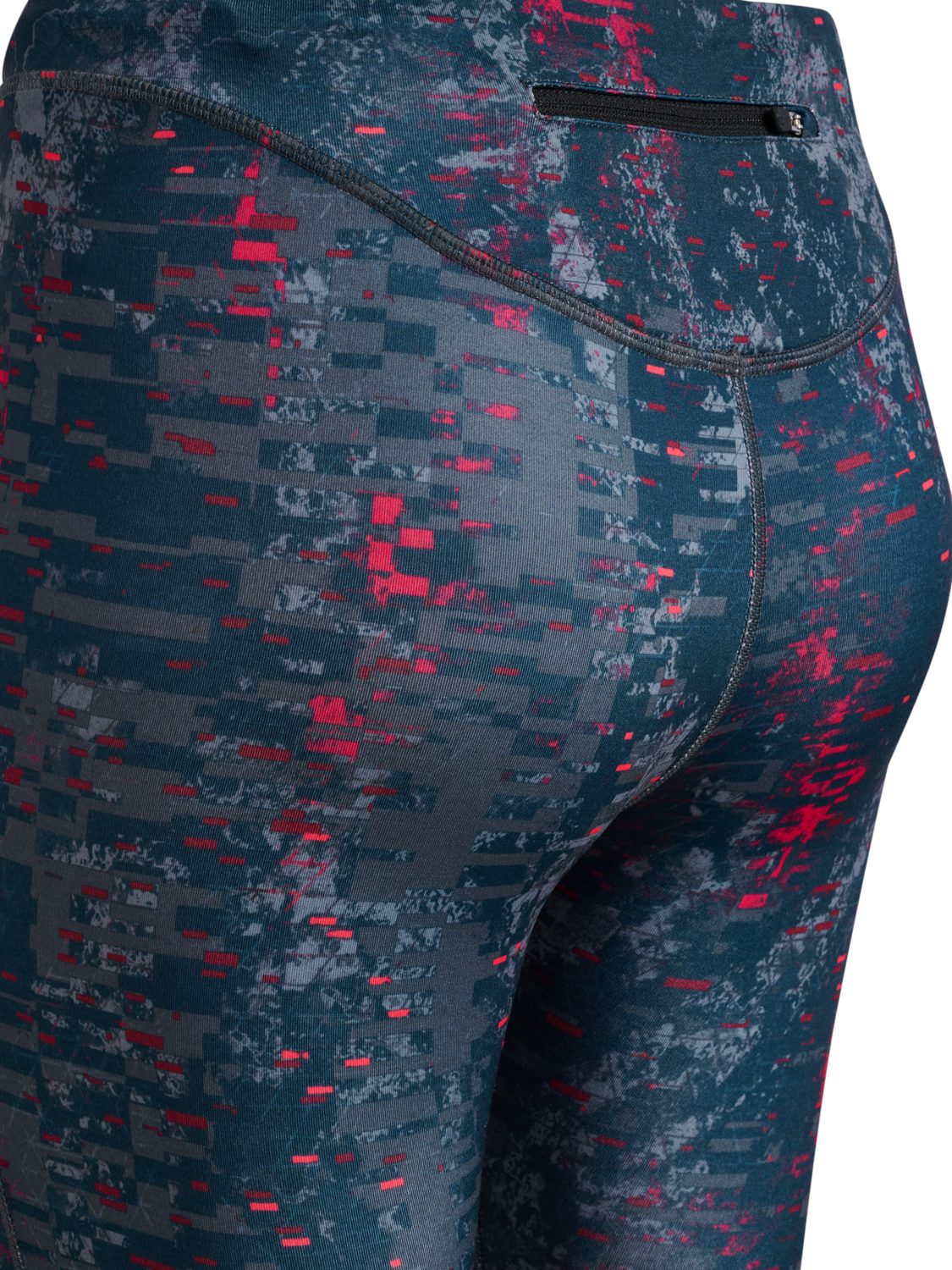 BLACK PRINTED WARM TIGHTS, PRINTED, packshot
