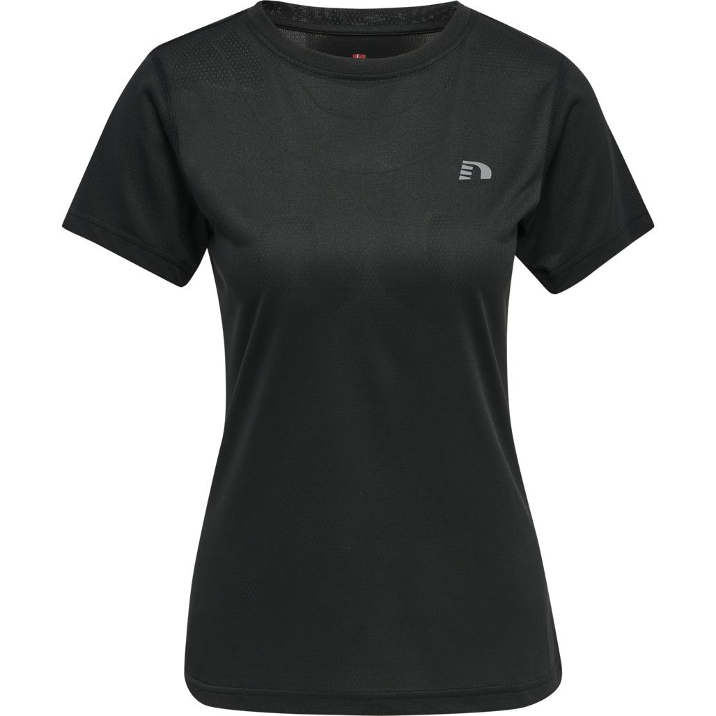 WOMEN STATEMENT T-SHIRT S/S, BLACK, packshot