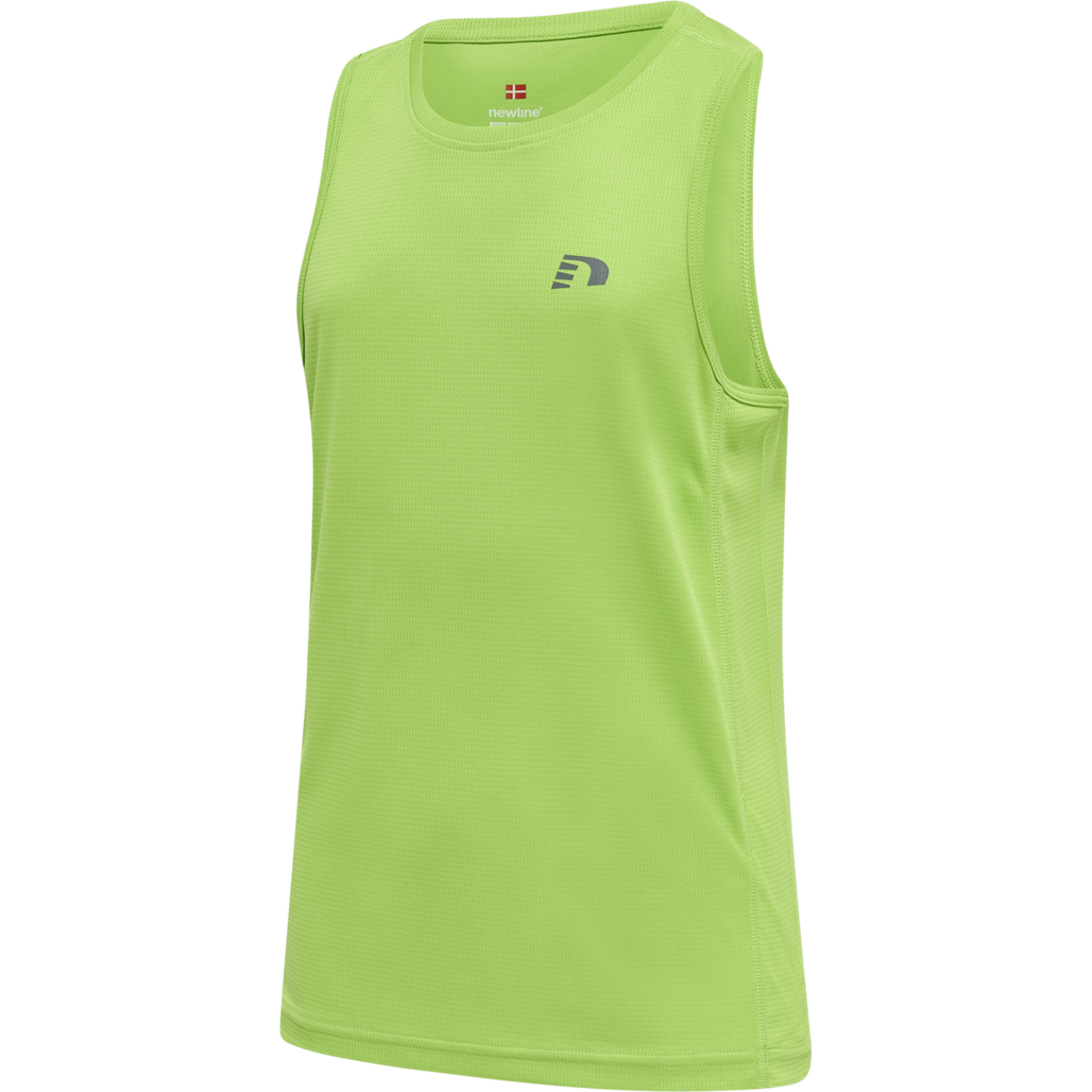 KIDS CORE RUNNING SINGLET, GREEN FLASH, packshot