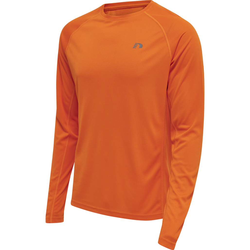 MEN CORE RUNNING T-SHIRT L/S, ORANGE TIGER, packshot
