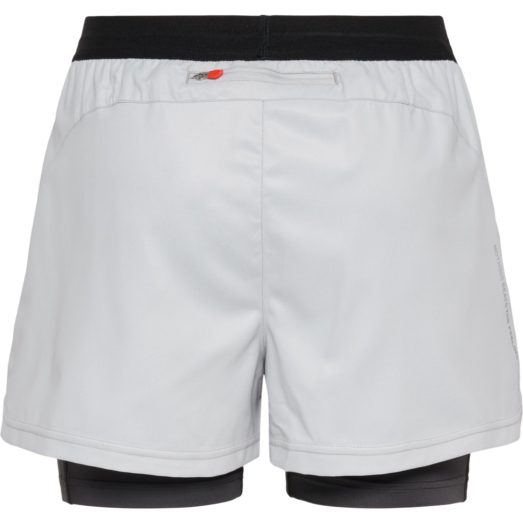 WOMEN 2-IN-1 RUNNING SHORTS, OYSTER MUSHROOM, packshot