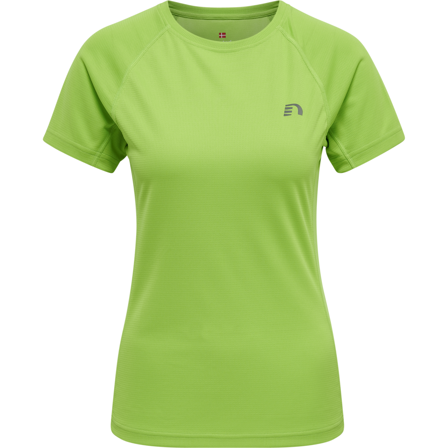 WOMEN CORE RUNNING T-SHIRT S/S, GREEN FLASH, packshot