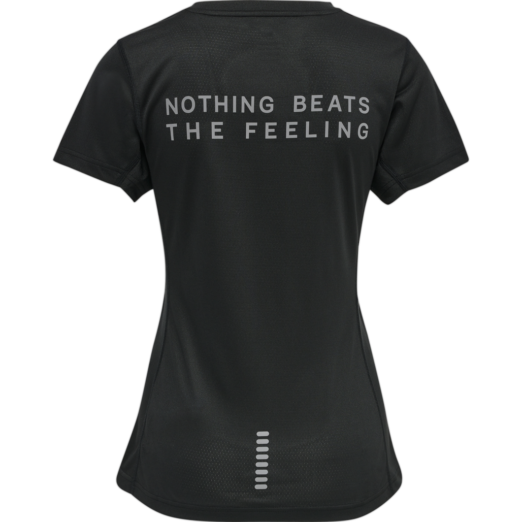 WOMEN STATEMENT T-SHIRT S/S, BLACK, packshot