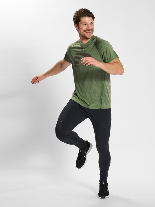 nwlORLANDO T-SHIRT S/S male, FOUR LEAF CLOVER MELANGE, model