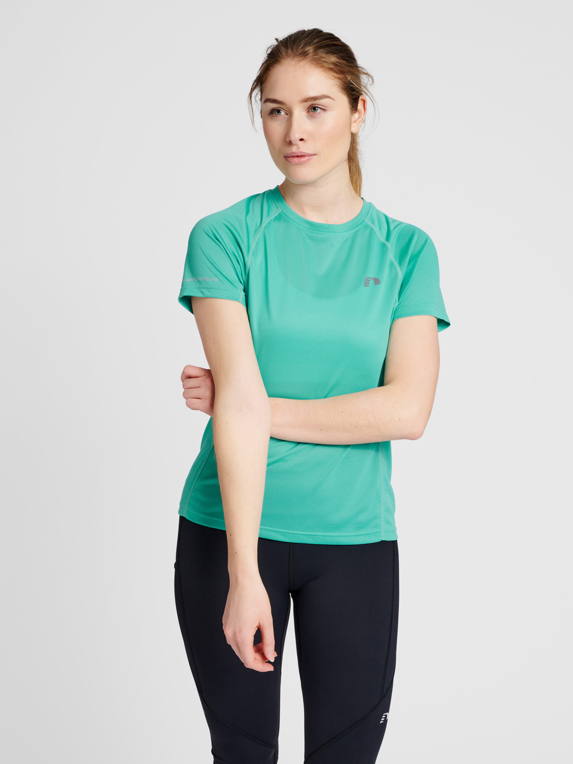 Newline WOMEN RUNNING T-SHIRT S/S - BLUE TURQUOISE | newlinesport.com
