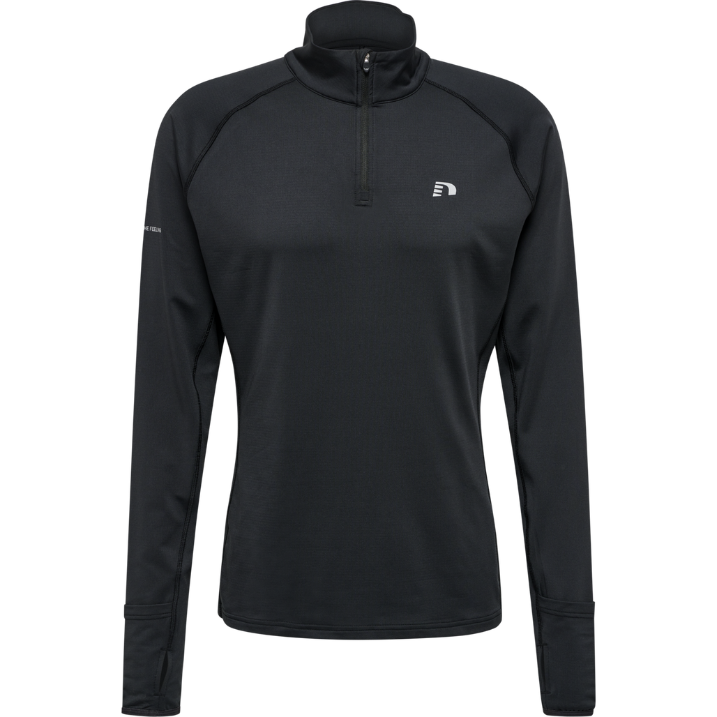 nwlLAKEWOOD 1/2 ZIP L/S MEN, BLACK, packshot