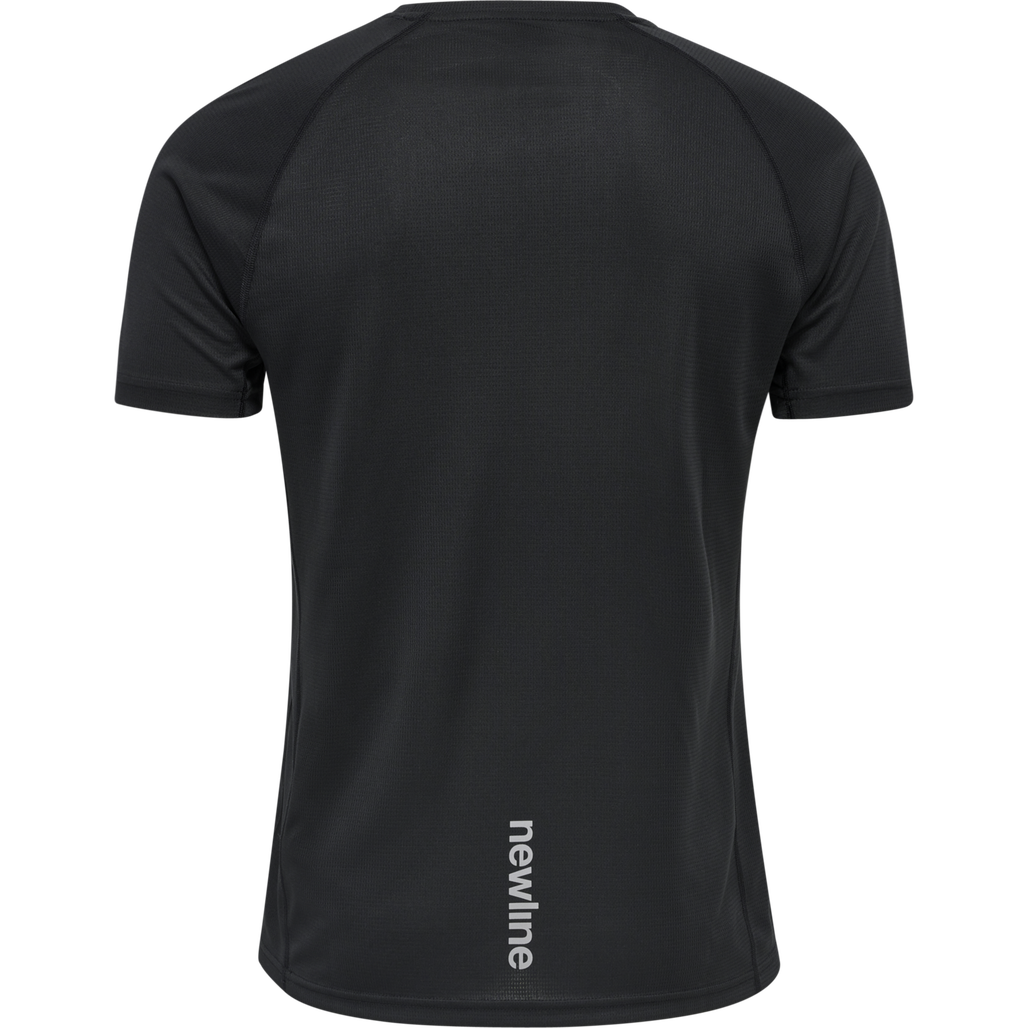 MEN CORE RUNNING T-SHIRT S/S, BLACK, packshot