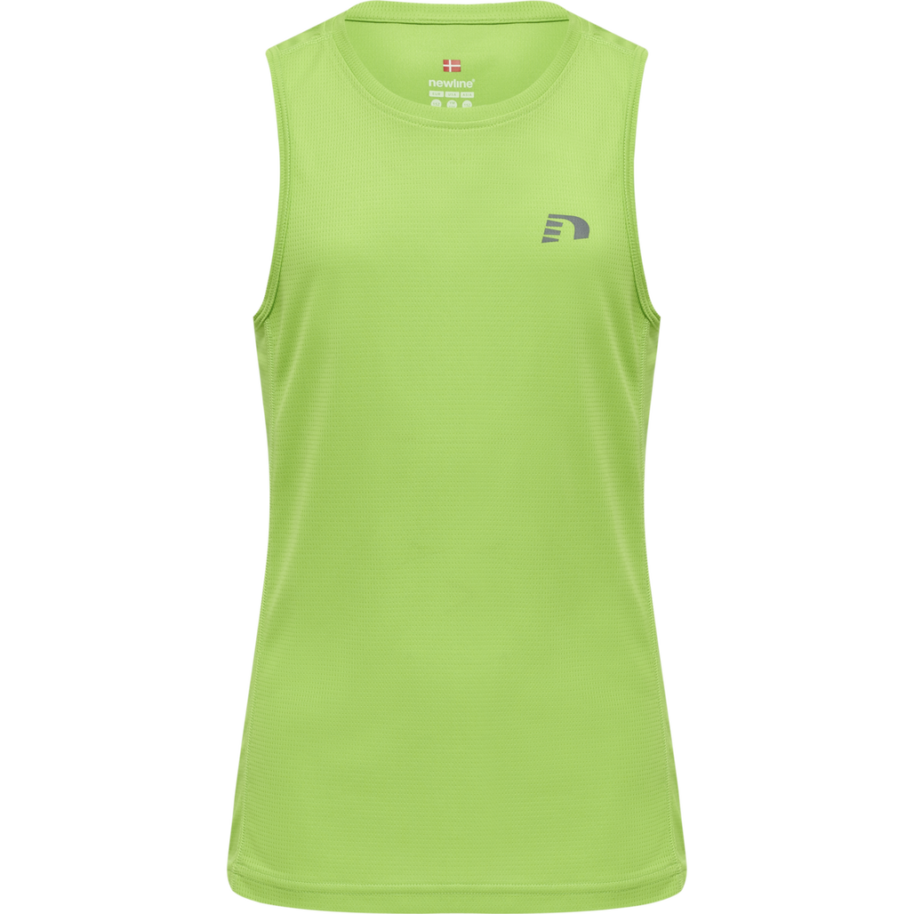 KIDS CORE RUNNING SINGLET, GREEN FLASH, packshot