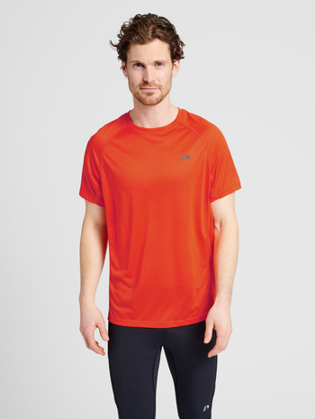 MEN RUNNING T-SHIRT S/S, SPICY ORANGE, model