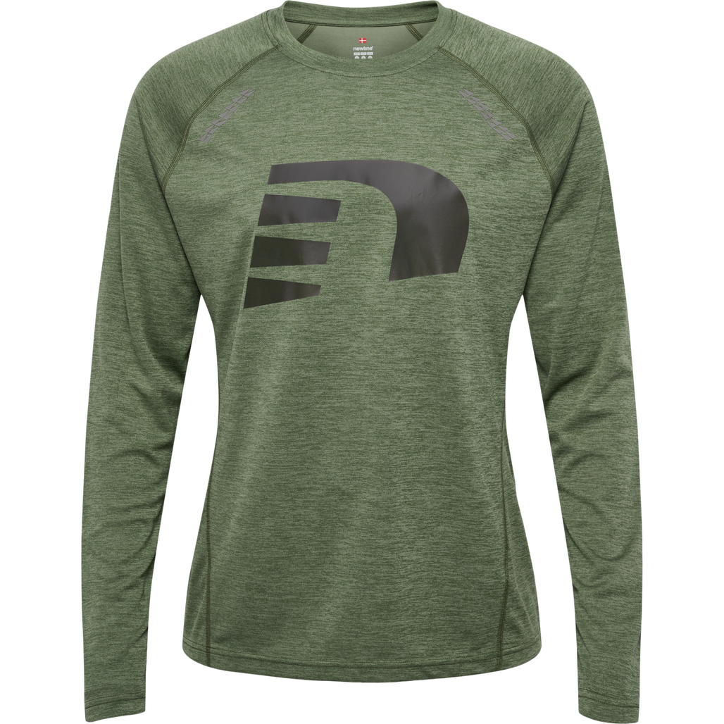 nwlORLANDO T-SHIRT L/S MEN, FOUR LEAF CLOVER MELANGE, packshot