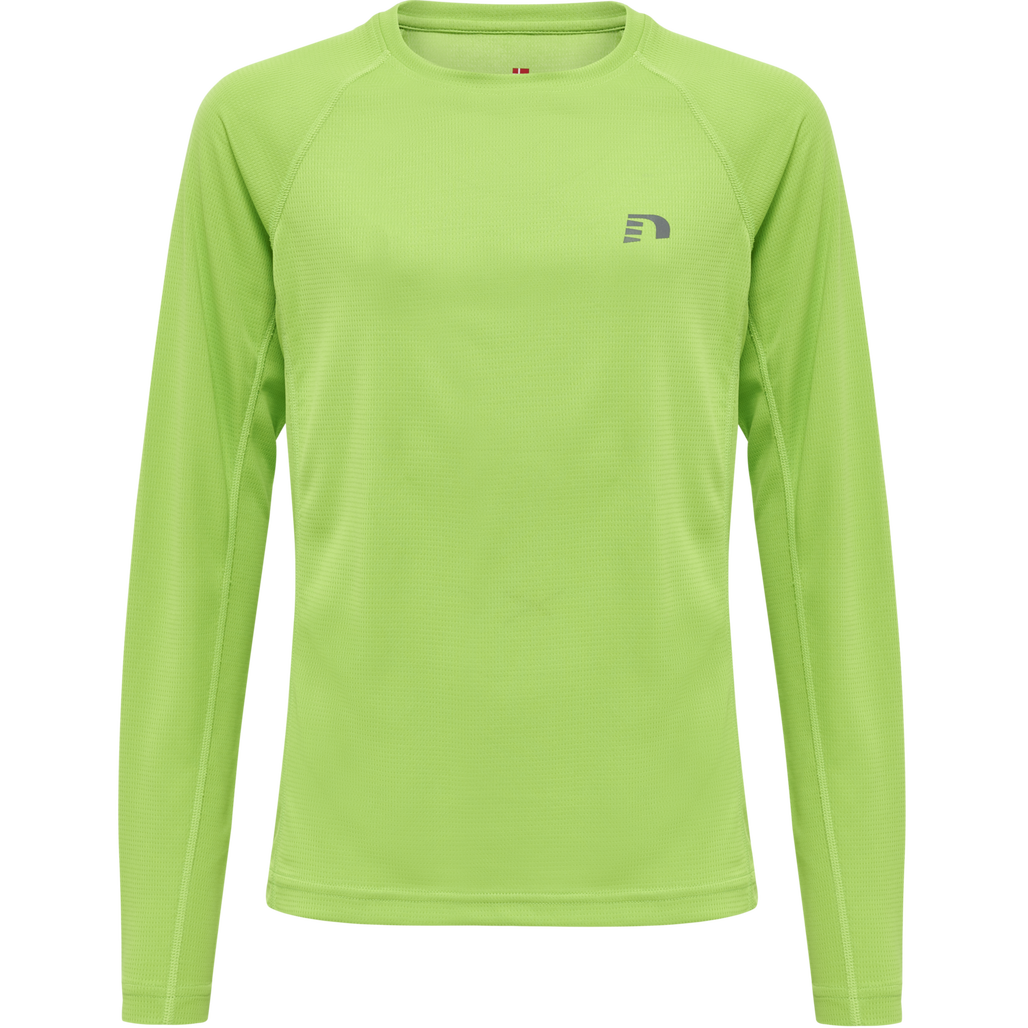 KIDS CORE RUNNING T-SHIRT L/S, GREEN FLASH, packshot