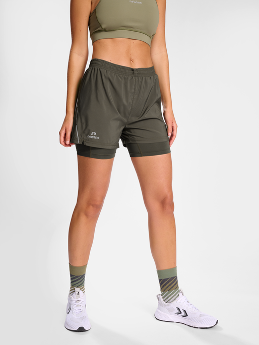 Newline WOMEN 2-IN-1 RUNNING SHORTS - FORGED IRON