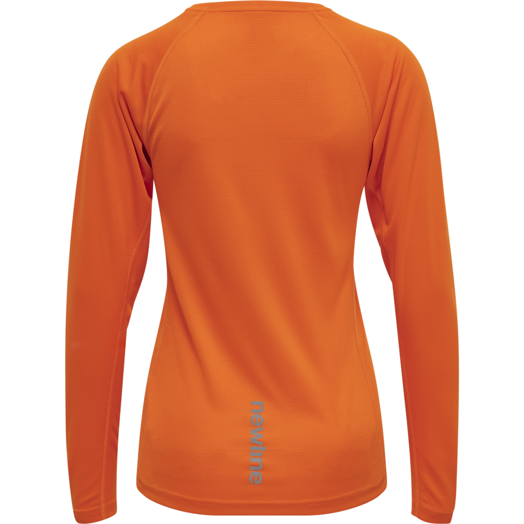 WOMEN CORE RUNNING T-SHIRT L/S, ORANGE TIGER, packshot